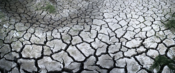 Full frame shot of cracked land