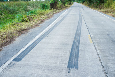 Surface level of empty road