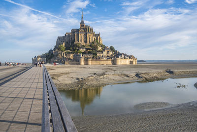 View of cathedral and buildings against sky