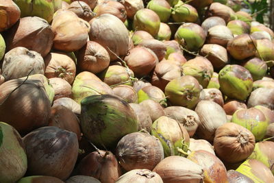 Full frame shot of fruits for sale in market