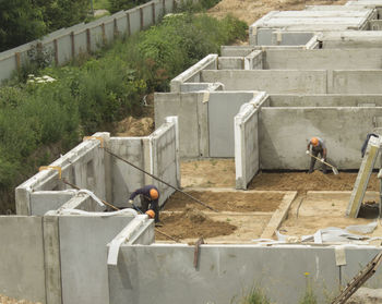 Men working at construction site