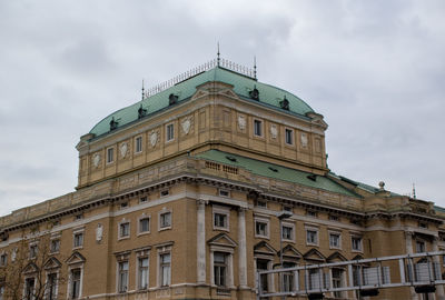 Low angle view of building against sky