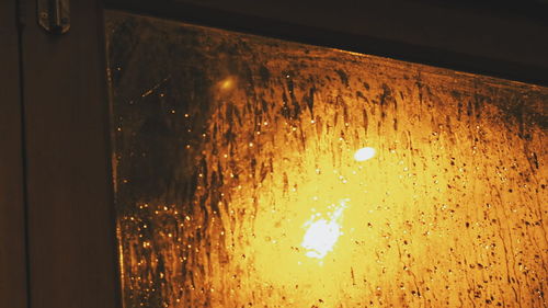 Close-up of illuminated electric light