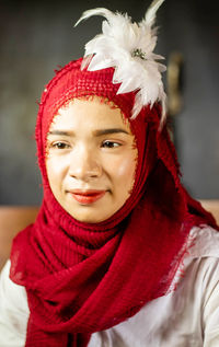 Portrait of smiling young woman