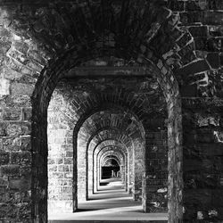 Narrow corridor of old building