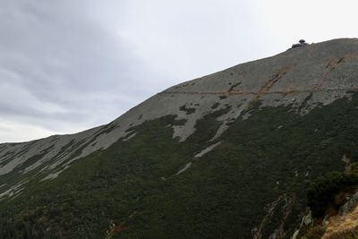 Low angle view of mountain against sky