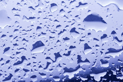 Full frame shot of water drops on white background