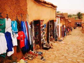 Panoramic view of market stall