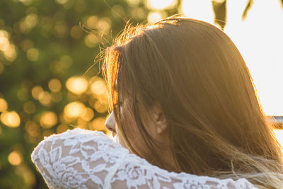 Close-up of sad young woman