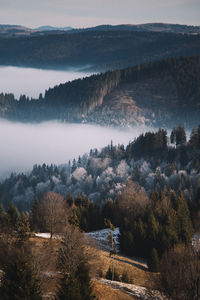 High angle view of landscape against sky