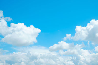 Low angle view of clouds in blue sky