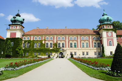 View of building against cloudy sky