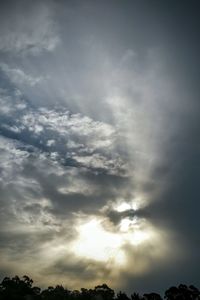 Low angle view of cloudy sky