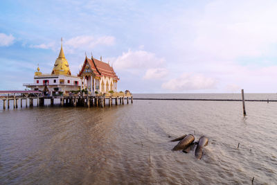 View of a building in the sea