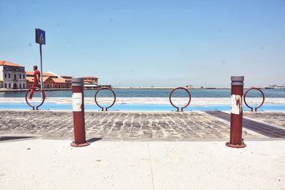 View of empty beach