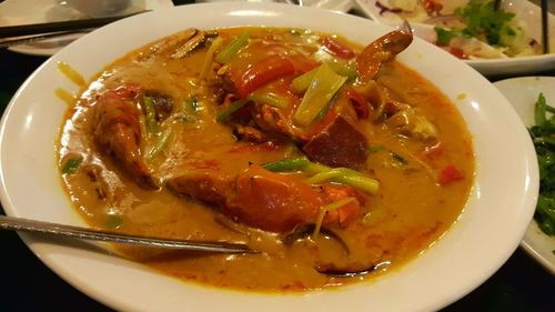 Close-up of served food