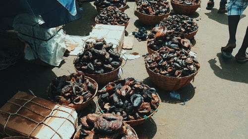 Full frame shot of market stall