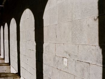 Shadow of building on wall