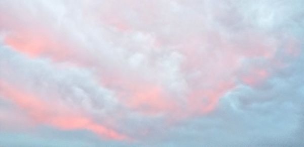 Low angle view of pink clouds in sky