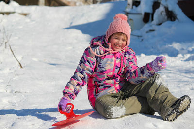 Girl in snow