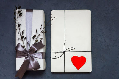 Directly above shot of heart shape on paper