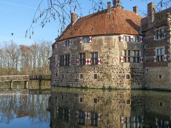 Reflection of building in lake