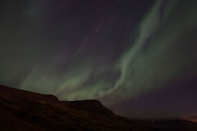 Low angle view of sky at night