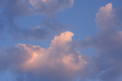 Low angle view of clouds in sky