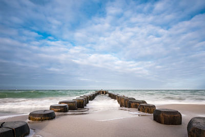 Scenic view of sea against sky