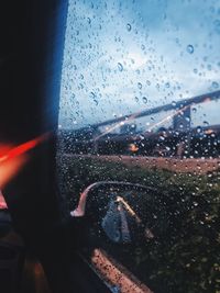 Water drops on car window