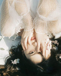Close-up portrait of young woman