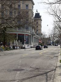 Cars parked on street