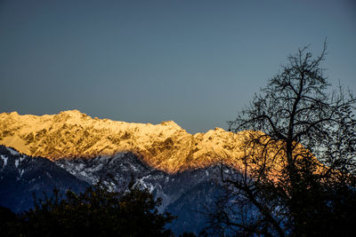 Scenic view of landscape against clear sky