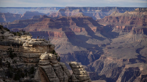 Aerial view of rock formations