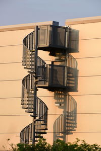 Low angle view of staircase against building
