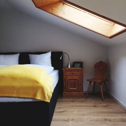 Interior of modern bedroom at home