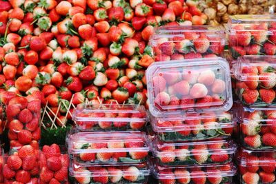 Full frame shot of strawberries