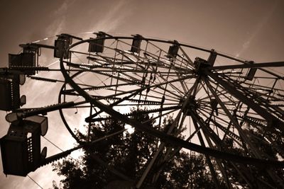 Low angle view of ferris wheel against sky