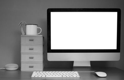 Low angle view of coffee cup on table