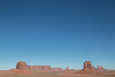 Rock formations against blue sky