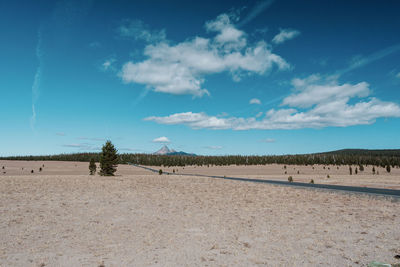 Scenic view of desert against sky