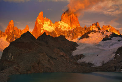 A beautiful morning of mount fitz roy