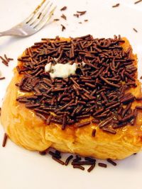 Close-up of dessert in plate