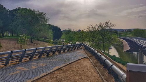 Panoramic view of bridge against sky