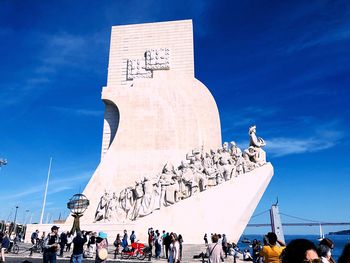 Group of people against the sky