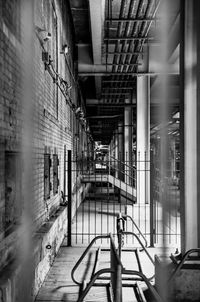 Empty corridor in building