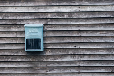 A mailbox on a wall