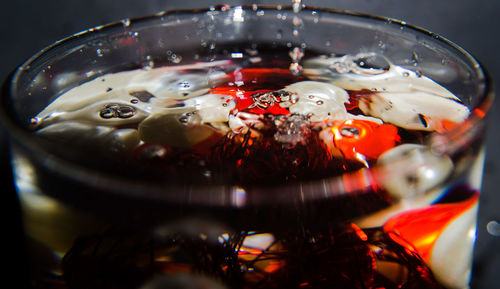 Close-up of water in glass container