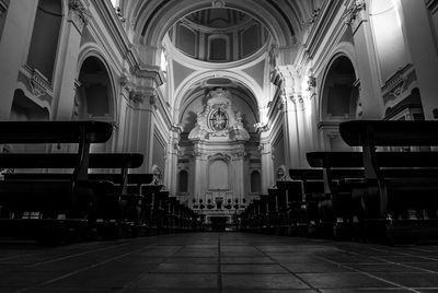 Interior of cathedral and building