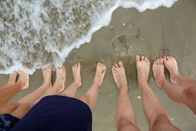 Low section of people at beach